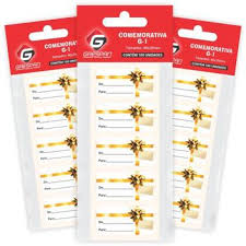 ETIQUETA PARA PRESENTE DE/PARA RETANG. BRANCA C/LACO CT.C/100 G-1 - GRESPAN