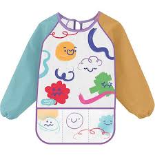 AVENTAL ESCOLAR DECORADO COLOR JOY MANGA COMPRIDA C/BOL UNIDADE 10142 - LEONORA