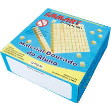 MATERIAL DOURADO DO ALUNO EM MADEIRA C/ 62 PCS - SMMART