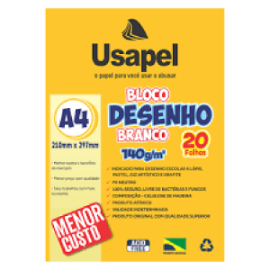 BLOCO DESENHO USAPEL 140 GR C/20FLS - FILIPERSON