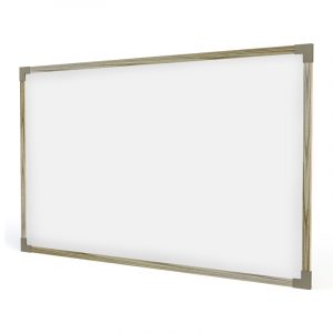 QUADRO BRANCO MOLDURA MADEIRA 120X90CM NEO 9331R - STALO