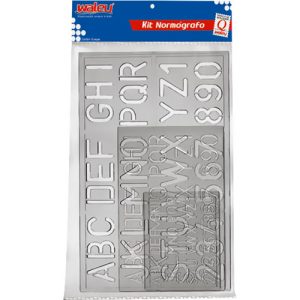 KIT NORMOGRAFO 30/20/10MM CRISTAL 10140006 - WALEU